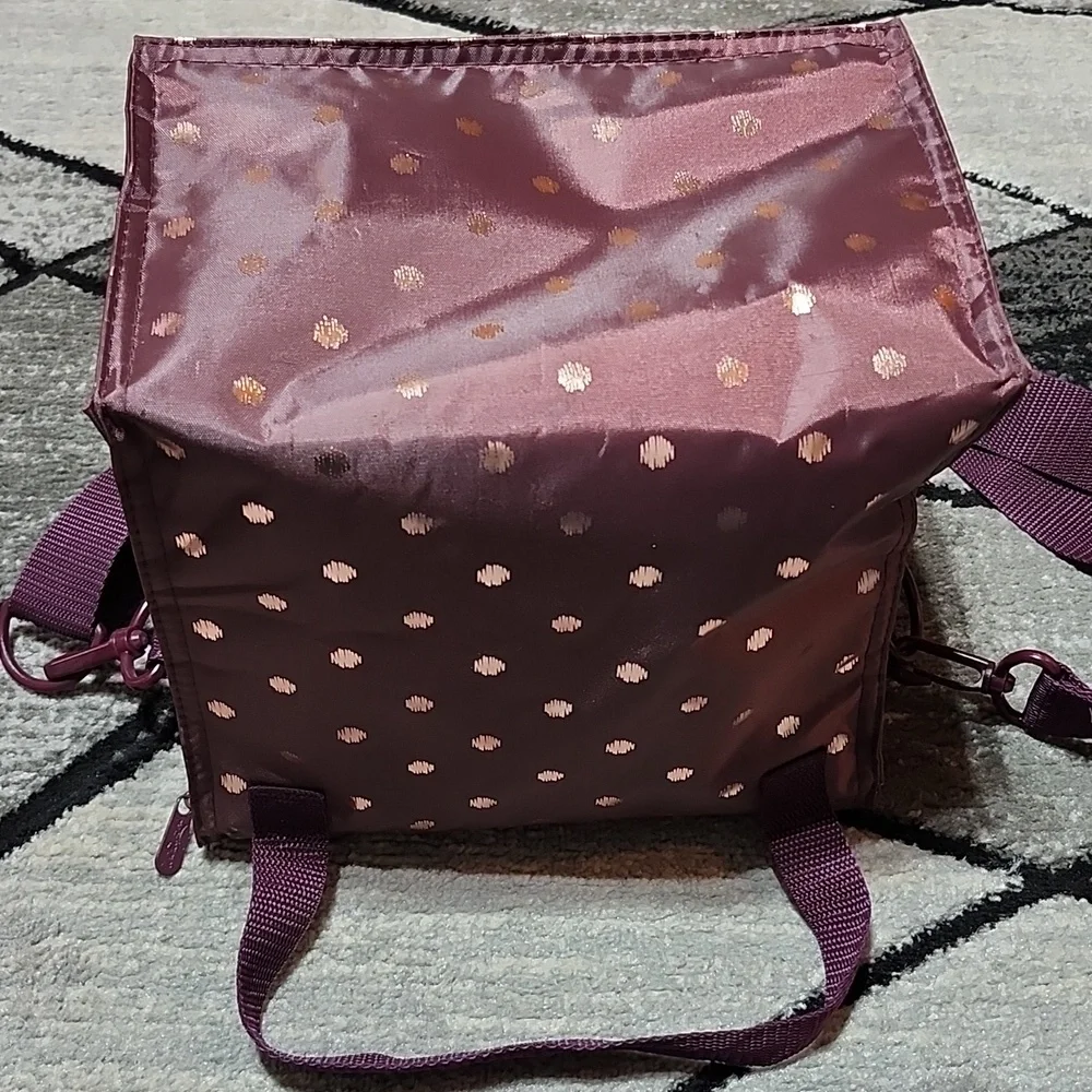 THIRTY-ONE AROUND THE CLOCK THERMAL TWINKING PLUM INSULATED COOLER LUNCH BAG
